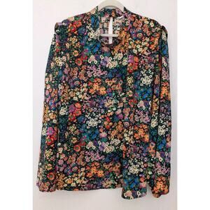 H&M Women's Top Blouse Floral Prariecore Boho Peasant Cottagecore Size 4XL EUC
